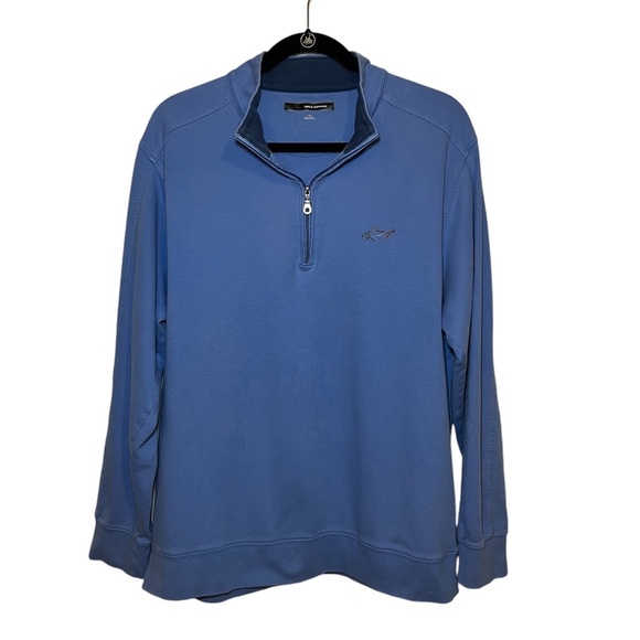 Greg Norman Sweater Men's Blue Pullover Quarter Zip Golf Sweatshirt Size: Large - Picture 1 of 5